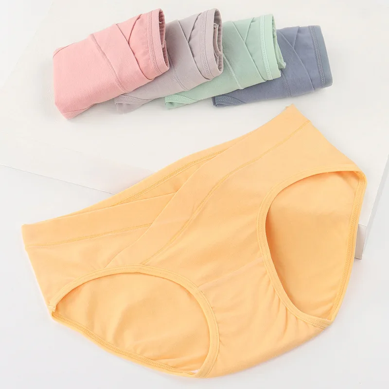 

4XL 3A Cotton Mulberry Silk Maternity Panties V Low Waist Belly Briefs Clothes for Pregnant Women Seamless Pregnancy Underwear