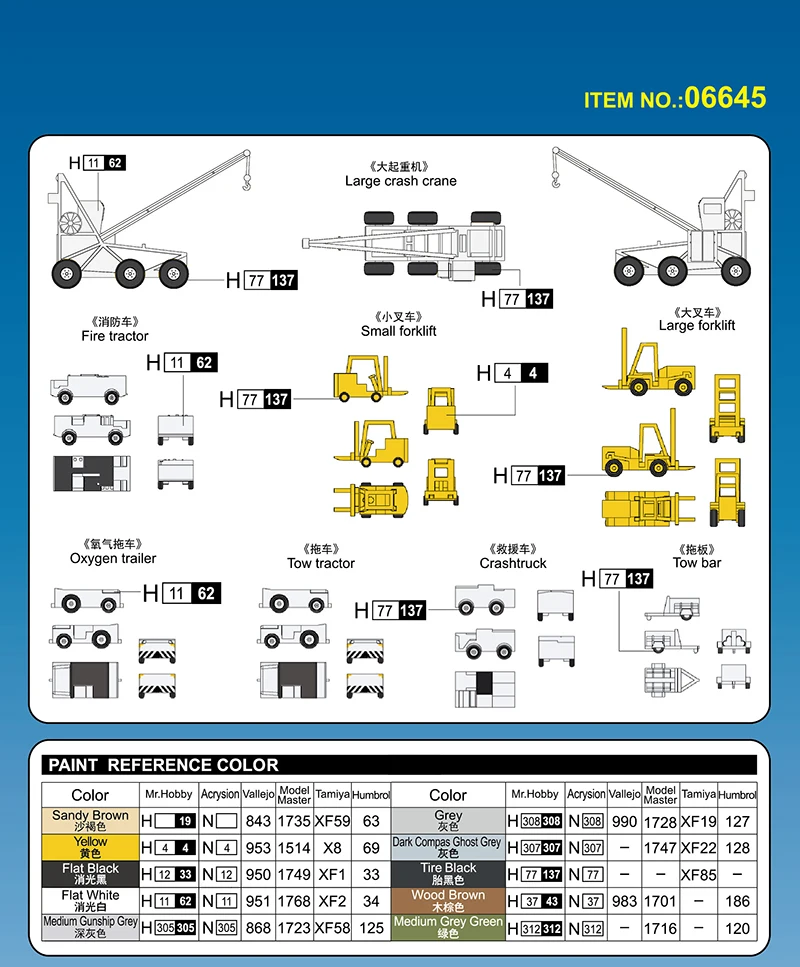 Trumpeter 06645 1/350 Scale USN Carrier Deck Equipment Plastic Assembly Model Kits