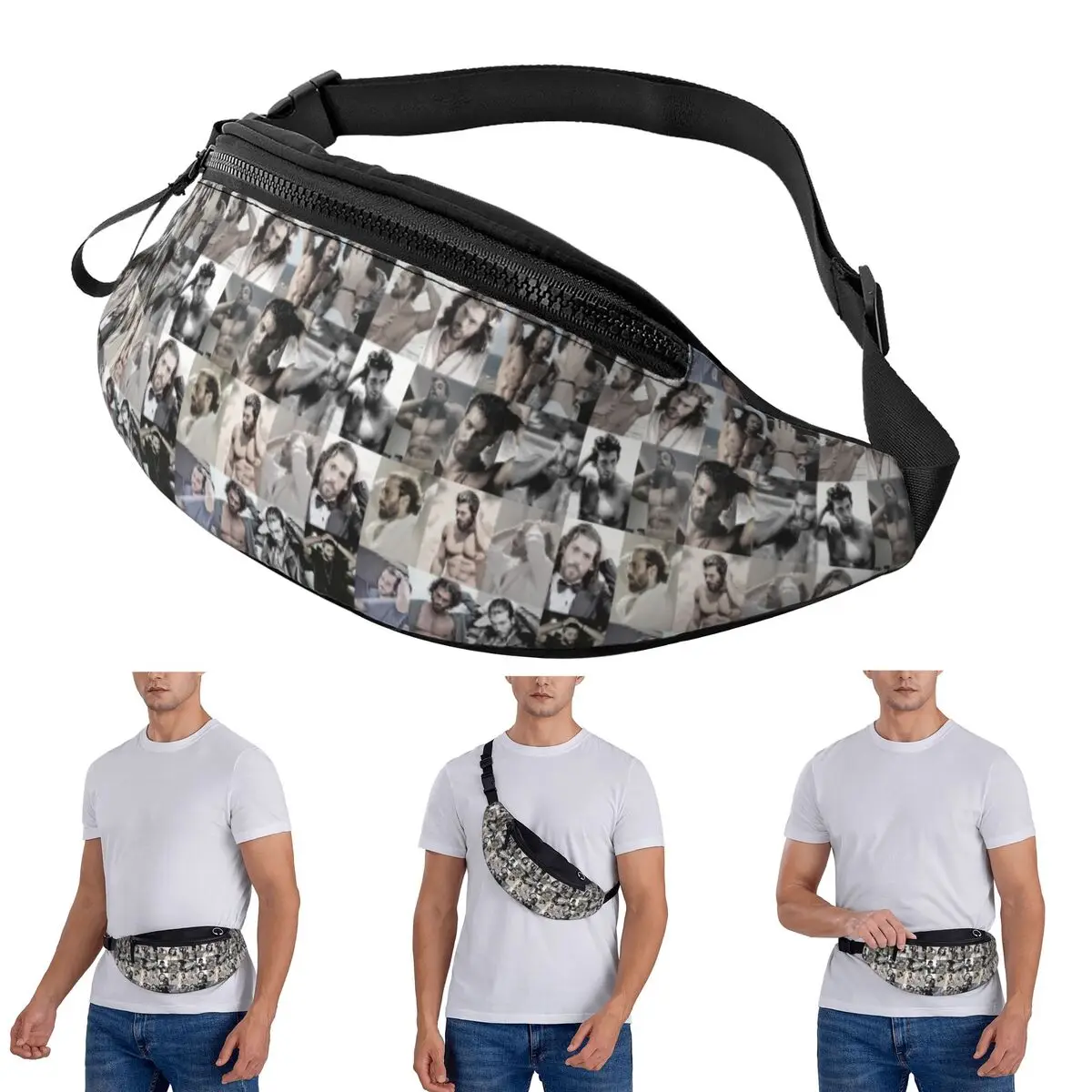 Crossbody Waist Bag Actor Can Yaman Photo Men Women Fanny Pack Travel Running Money Phone Pouch
