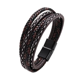 Classic Multi Layer Leather Bracelet for Men Infinite Symbol Charm Bracelet Fashion Jewelry Gifts for Men Wholesale