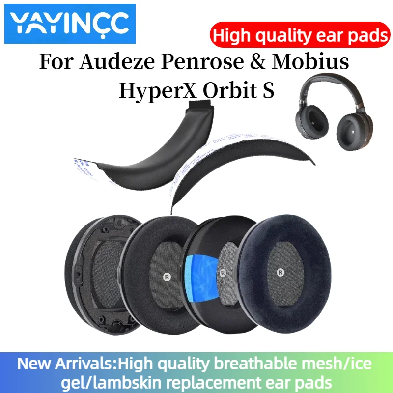 

YAYINCC Replacement Ice gel Ear pads For Audeze Penrose & Mobius HyperX Orbit S Headphones Ear Cushions Earpads headset Earmuff
