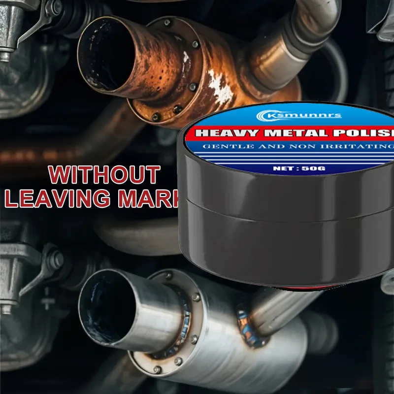 

Паста для полировки металла - быстрая и эффективная, восстанавливающая блеск металла и хрома, набор для полировки металла с губкой.