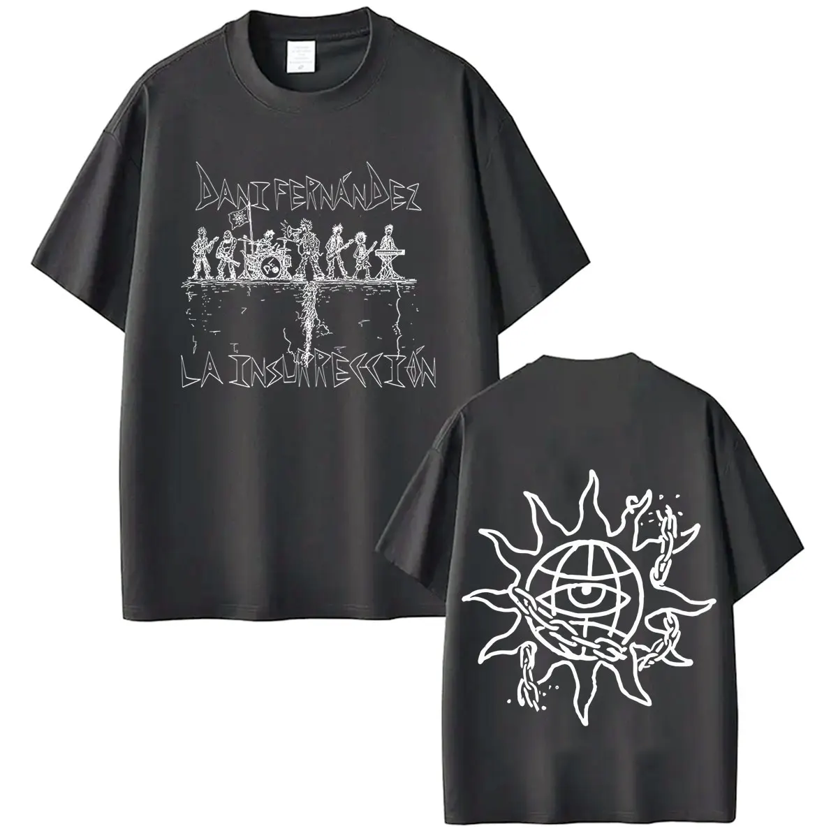 Dani Fernandez La Insurreccion Tour 2026 Print-T-Shirt für Herren und Damen, modisches Vintage-T-Shirt, kurzärmeliges, lockeres Hip-Hop-T-Shirt aus Baumwolle – Detail 6
