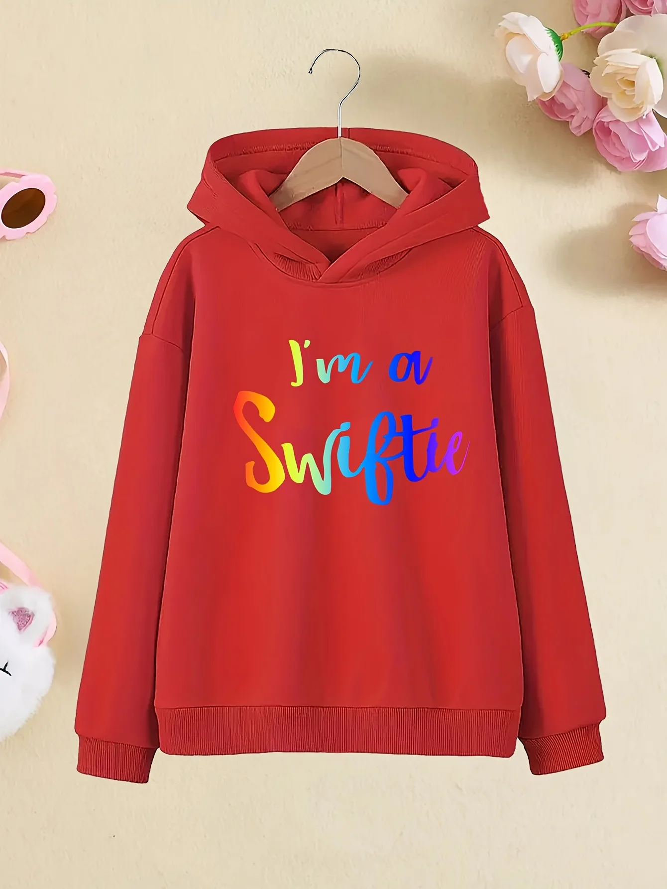 I'm A Swiftie Letter  Printed Hoodies Streetwear Boys Girls  Casual Sweatshirts Comfortable short Sleeve Autumn Winter Clothes