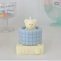 Cute Gas stove shape silicone mold DIY candle mold for candle makingsoap mold fondant cakle mold