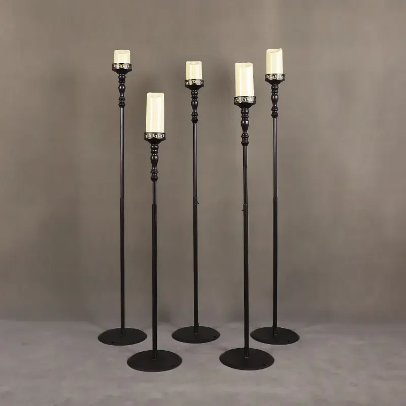 

#New wedding wrought iron BBK candlestick road wedding stage layout welcome area window decoration T ornaments
