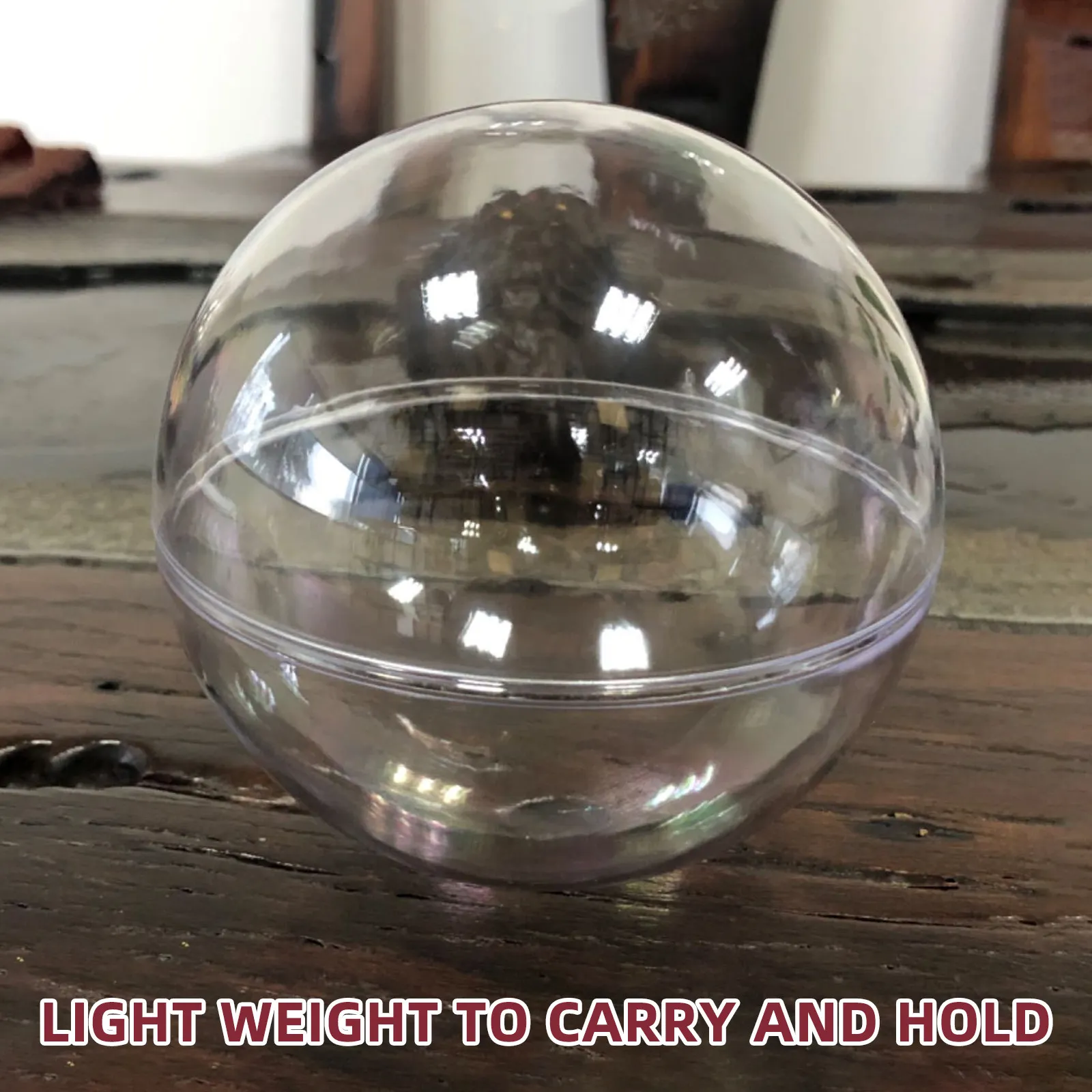 25Pcs Plastic Portable Plastic Clear Refillable For Makeup Storage Christmas Decor Vending Machine Capsules