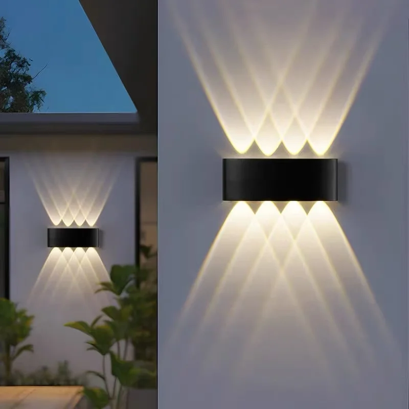 Modern LED Wall Light, Brushed Aluminum Wall Sconce, Up Down Beam Decorative Lamp for Home Bedroom  Hallway Club Bar Decoration