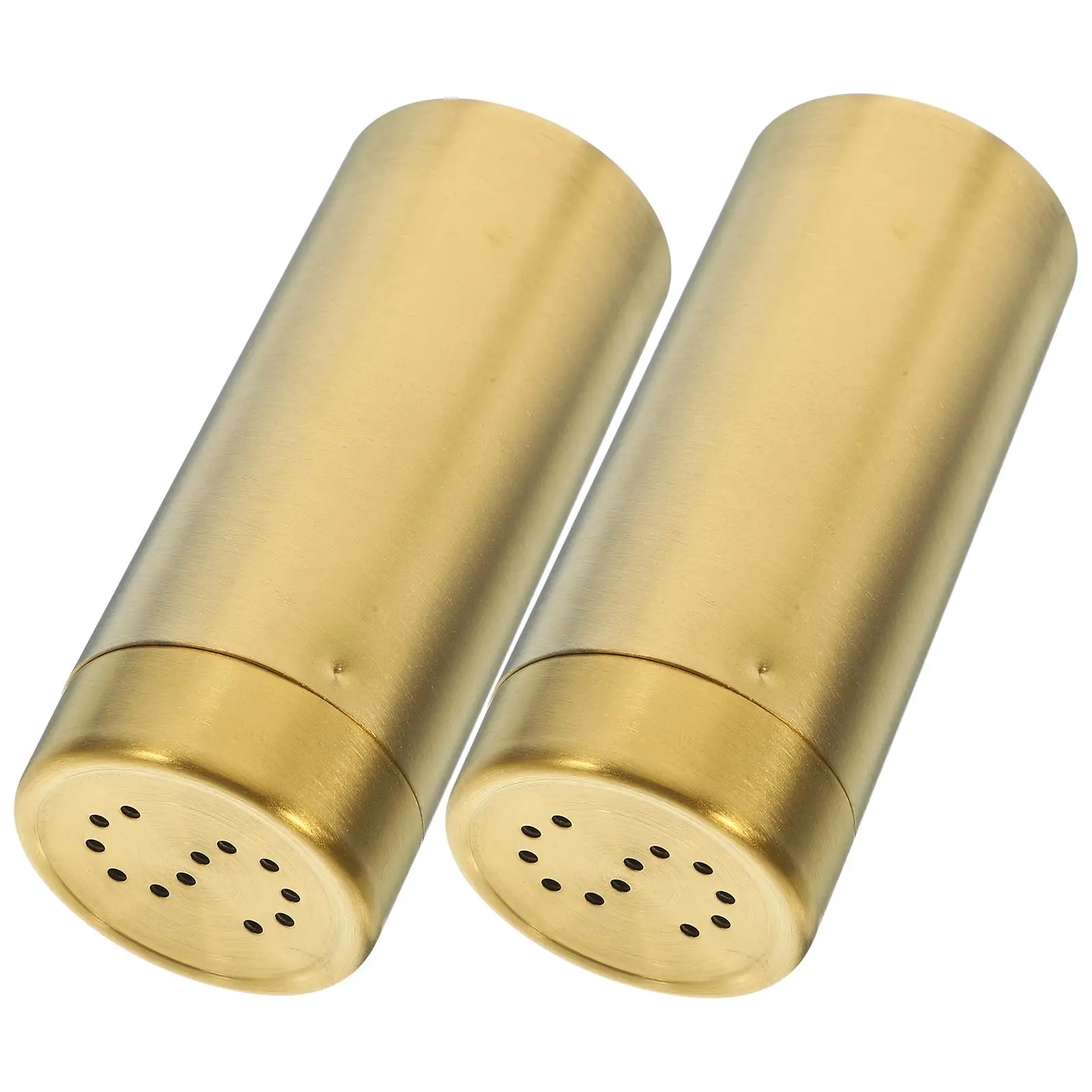 

2 Pcs Pepper Salt Shaker Metal Seasoning Jars Bottles Box Spice and Kitchen Containers