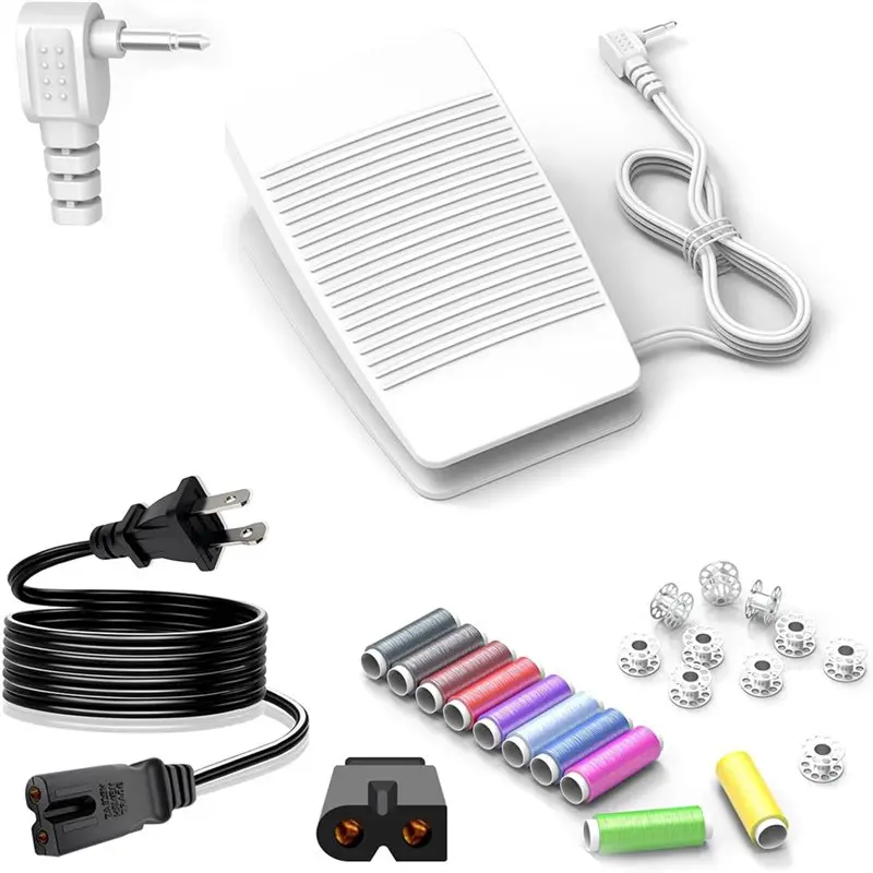 

Easy Use FC-322 Sewing Machine Foot Pedal Controller With 6.5FT AC Power Cord Cable- XC8816-021 Fits Cs6000i US Plug