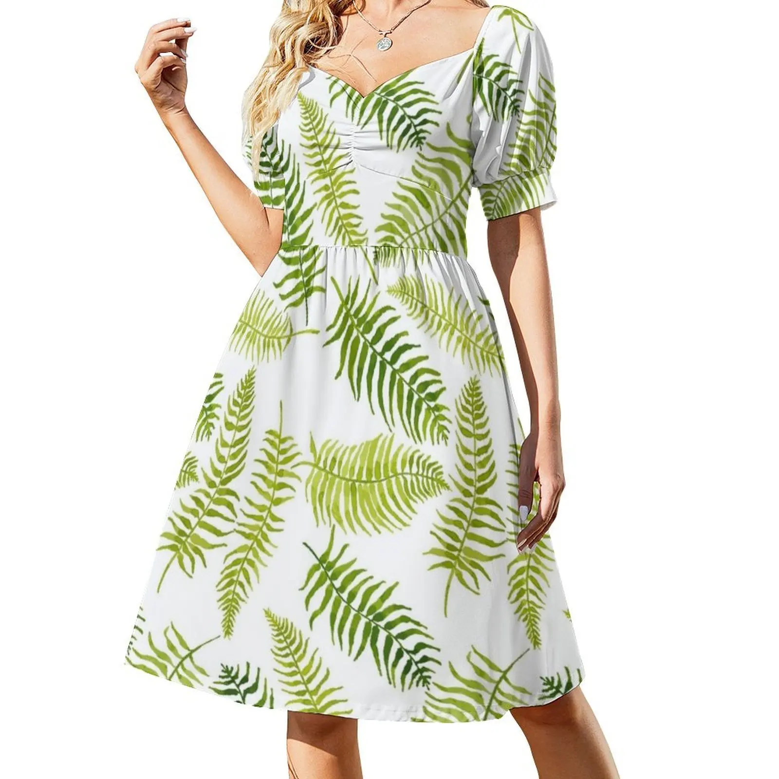 فستان فرن ليملايت بوهو أنيق أنيق لحفلات الزفاف على الشاطئ وحفلات السرخس ومحافظ السرخس Much Fern فستان نسائي