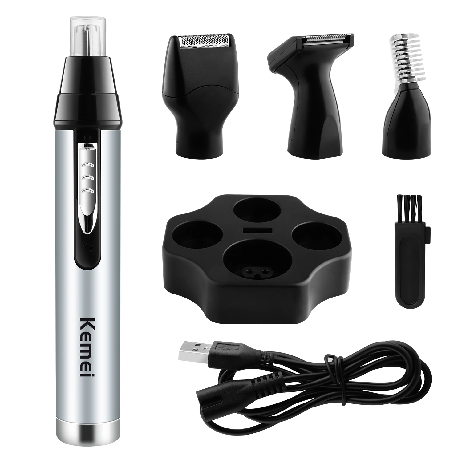 

Kemei 6650 Электробритва для ушей/бровей/триммер для волос в носу 3 в 1 комплект мини-портативный триммер для волос на теле безопасная бритва перезаряжаемая