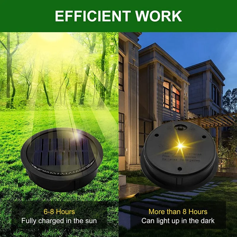 3 Pack Big Solar Light Replacement Top For Outdoor Hanging Lanterns, More Powerful More Energy Efficient