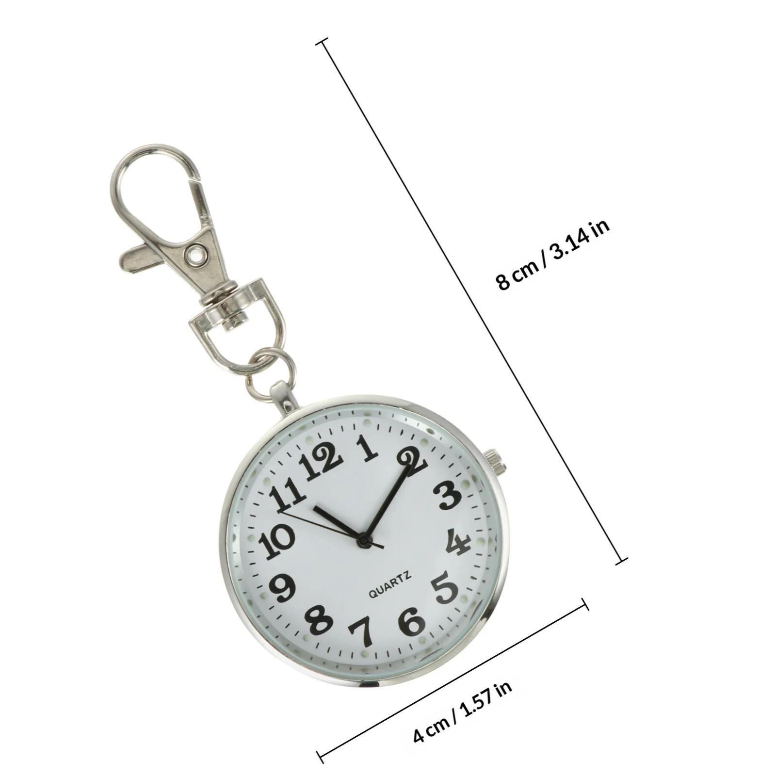 1Pcs Pocket Watch Keychain Alloy Nurse Watch Pendant Perfect Workmanship Stylish Key Accessory Vintage Key Ring