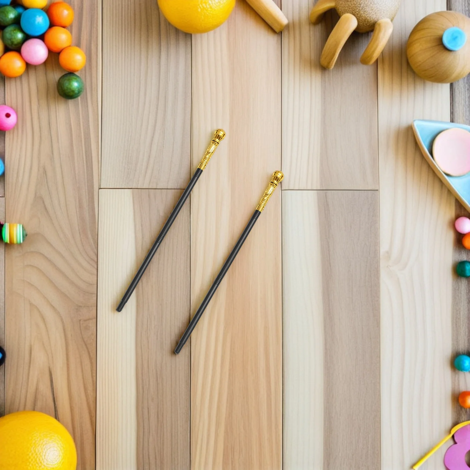 

2pcs Plastic King Scepter Lightweight Detachable Stage Prop For Halloween Cosplay Birthday Party Performance Costume Accessory