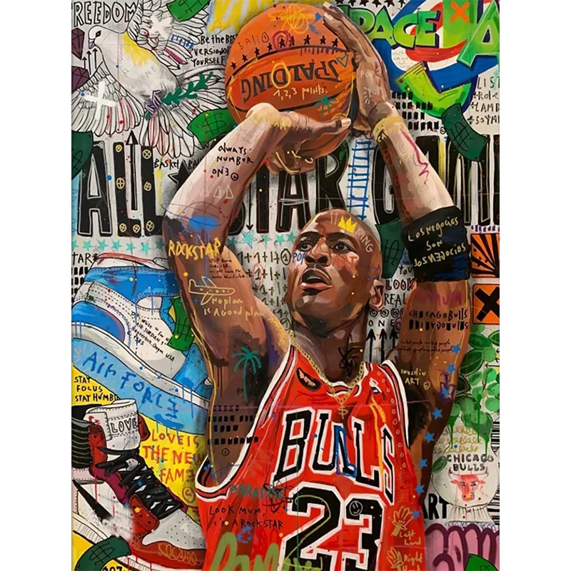 AB Diamond Diamond Painting A handsome basketball player Embroidery Kit Wall Decoration Hanging Painting