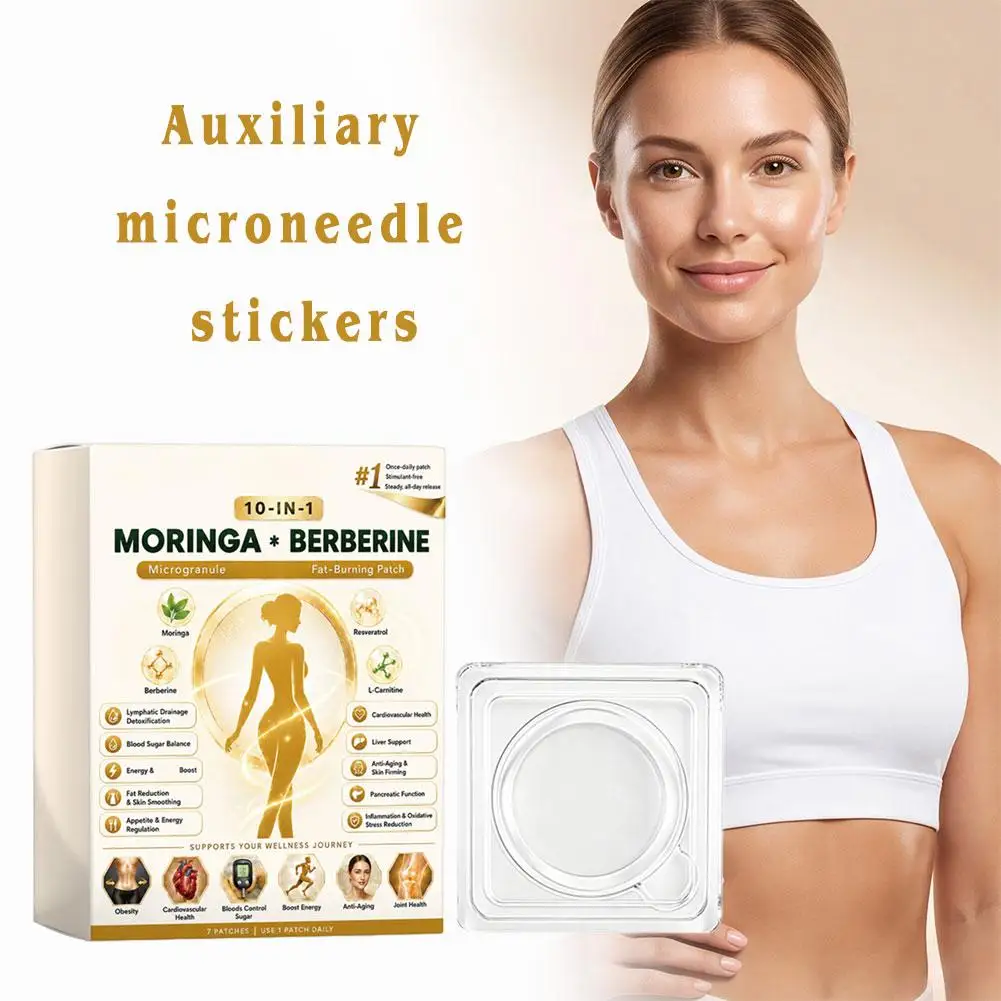 Moringa Berberine Nano Microneedle Slim Patch Daily Wear Fat Burner Energy Boost Belly Shaping Portable Comfortable