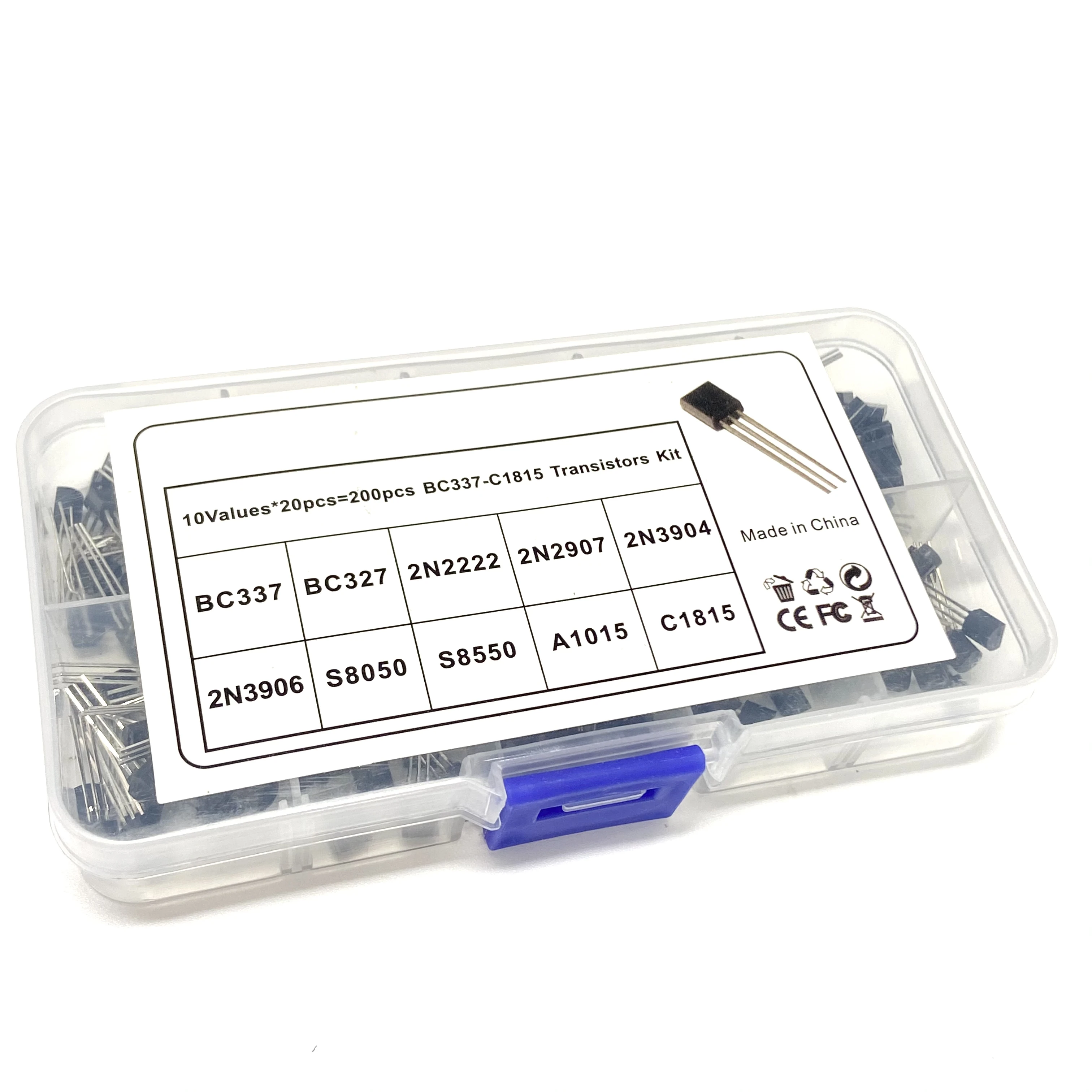 TO-92 200 pz = 10 valori * 10 pz kit Transistor Assort Set PNP NPN transtort BC327 BC337 BC517 BC547 BC548 BC549 BC550 BC556 Mix