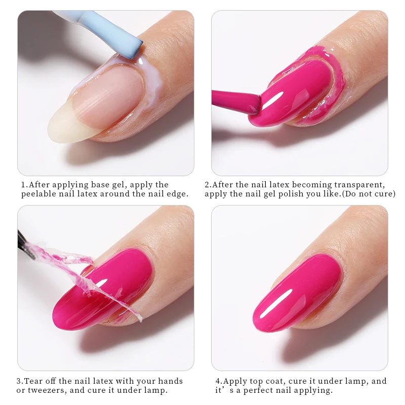 UR SUGAR 7ml Peelable Nail Latex Glue Protect Polish Varnish Anti-Overflow Latex Fast Dry Nail Edge Skin Care Nail Art Tool