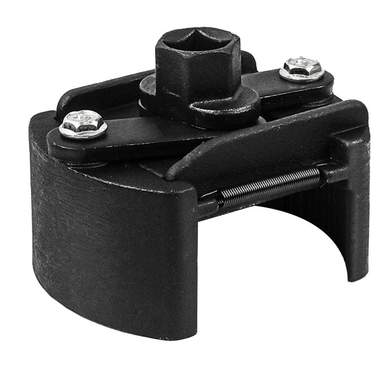 Universal Adjustable Two-Jaws Oil Filter Wrench Filter 60-80Mm Filter Wrenches Remover Steel Fuel Cast Two-Claw Black