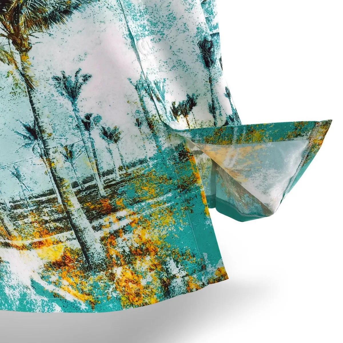 2024 Tiki nueva camisa hawaiana de flores para hombres con estampado de cocoteros camisa suelta de manga corta para vacaciones en la playa talla grande UE