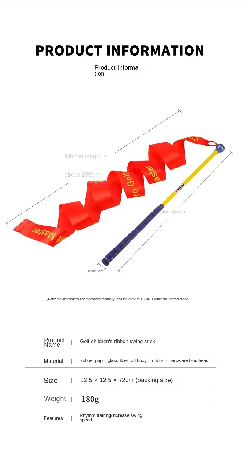 PGM Golf Practitioner Ribbon Swing Stick Sound Practice zur Verbesserung der Schwunggeschwindigkeitstraining HGB020 – Detail 10