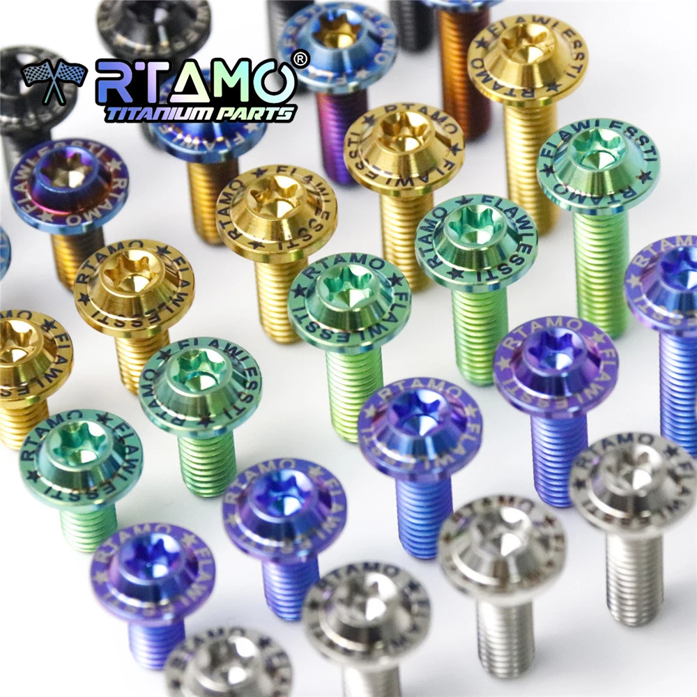 RTAMO Bout Titanium M6X10/12/15/18/20/25mm Torx Hoofd Fiets Motorfiets Modificatie Decoratie Schroef Ti Bevestigingsmiddel 1 stuk