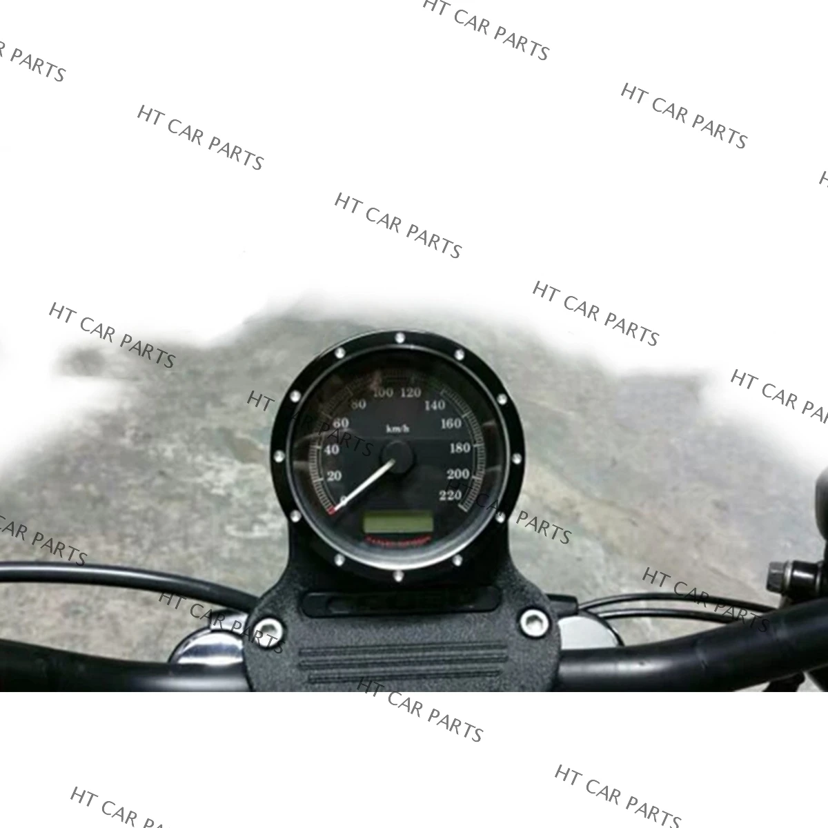 For Harley XL883 1200 72 Harley X350 2023 1Pc Black + Silver B Style of Motorcycle Speedometer Gauge Bezel Trim Ring