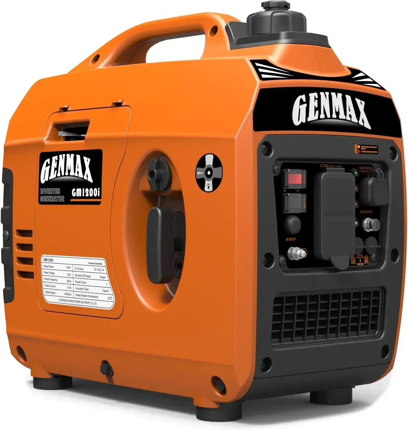 Portable Inverter Generator，1200W Ultra-Quiet Gas Engine, EPA Compliant, Eco-Mode Feature, Ultra Lightweight