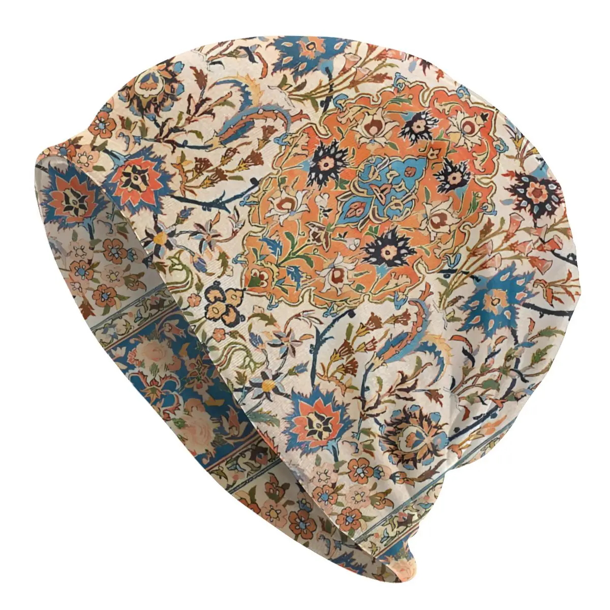 Unique Persian Culture Thin Bonnet Homme Sport Bohemian Antique Persian Tabriz Skullies Beanies Caps Creative Hats