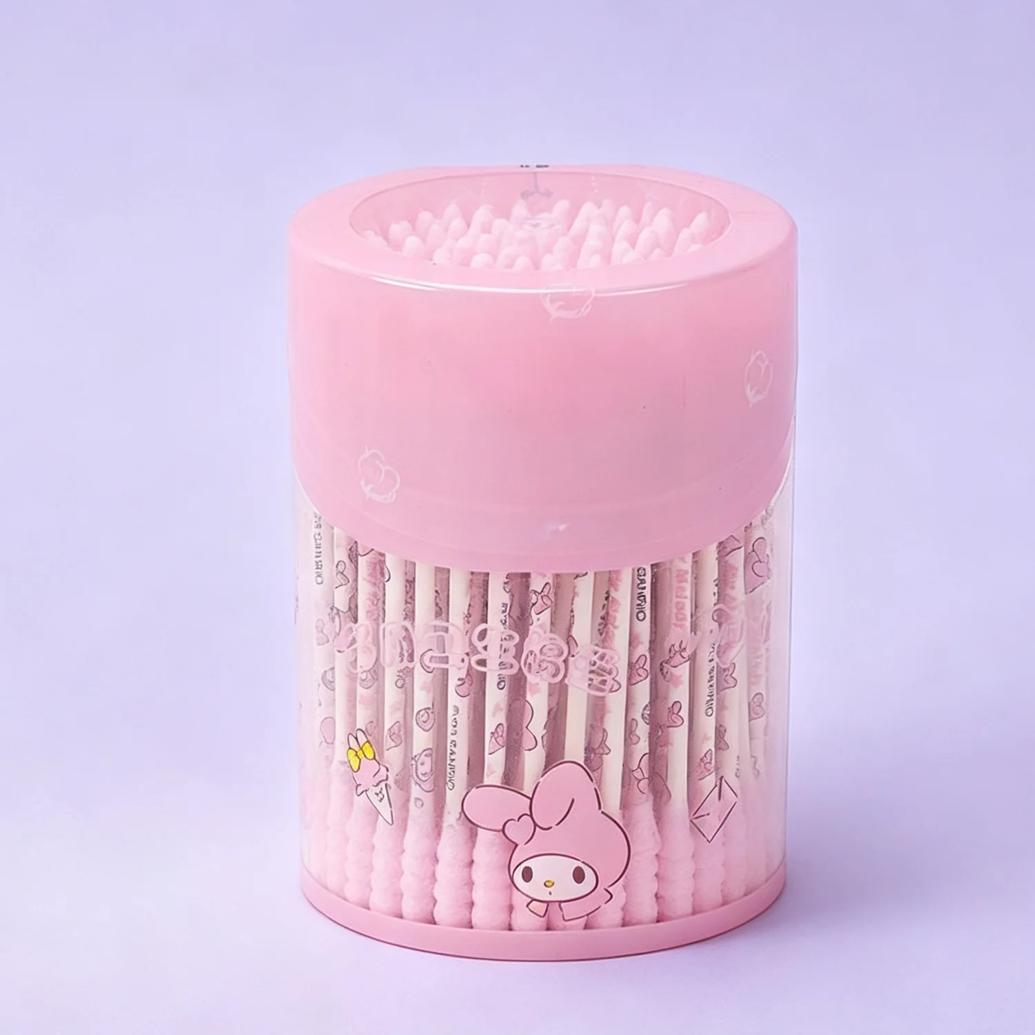 Hello Kitty, Kuromi, Cinnamoroll, My Melody – Baumwollstäbchen mit niedlichem Aufdruck, Papierstäbchen mit Baumwollspitze und Aufbewahrungsbox für die Reinigung von Make-up. – Detail 8