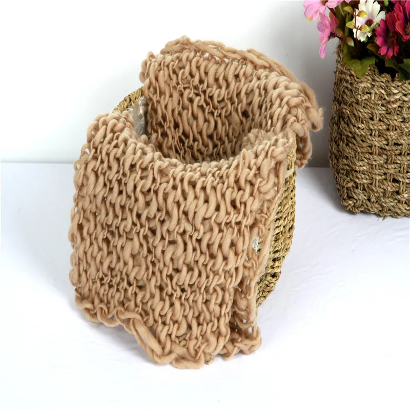 Adereços para fotografia de recém-nascidos, 50*50cm, cobertor, fundo de crochê, tapete para posar, sessão de fotos de bebê, cesta, acessórios, estúdio de fotografia