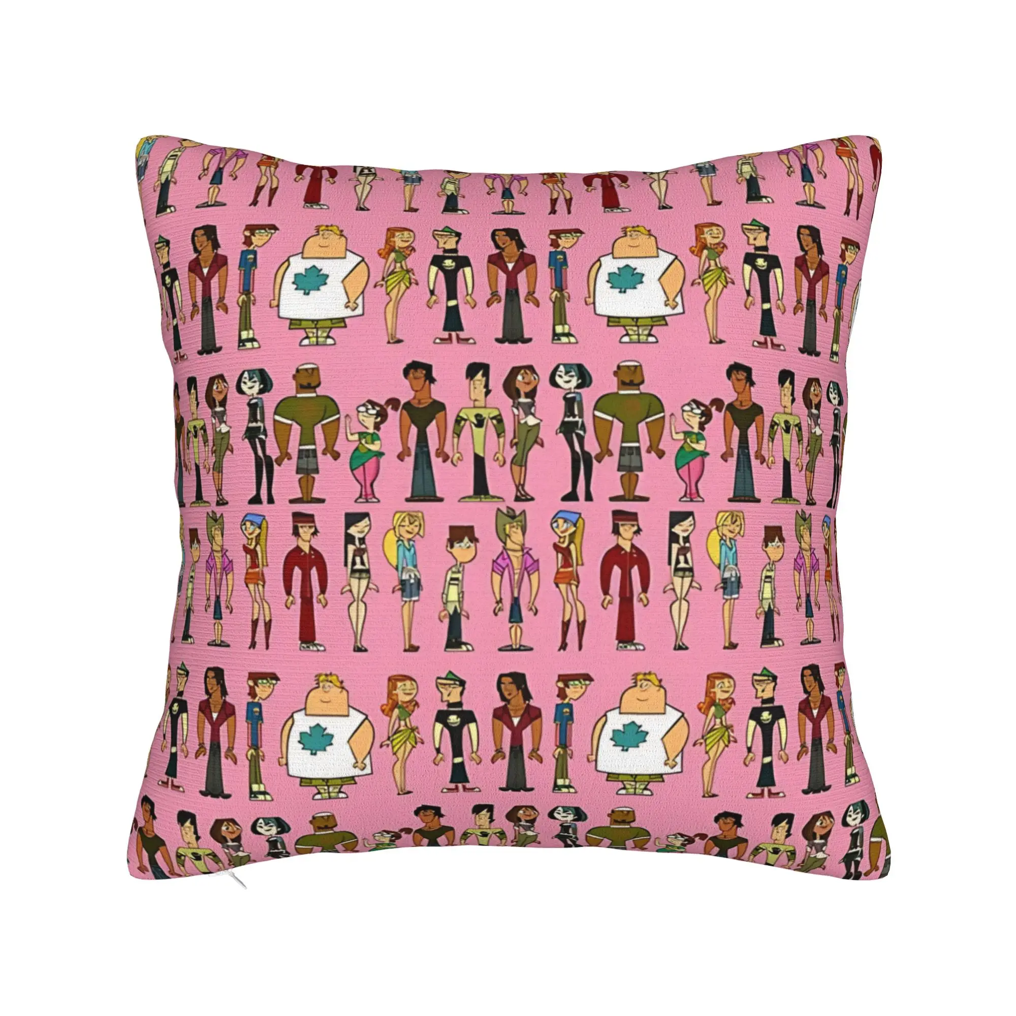 Total Drama  Pink  Pillow Case  Vintage Pillow Cover Comfy Pillowcases For Couch Sofa Bedroom