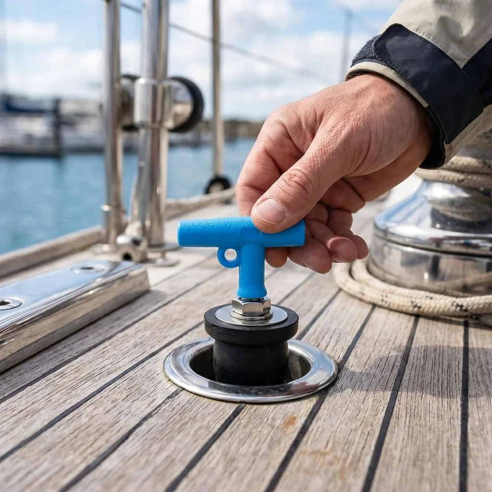 Durable Unique Bolt Compression Boat Drain Plug Stainless Steel Screw Rubber Scupper Plug Expansion Rubber Plug For Yachts