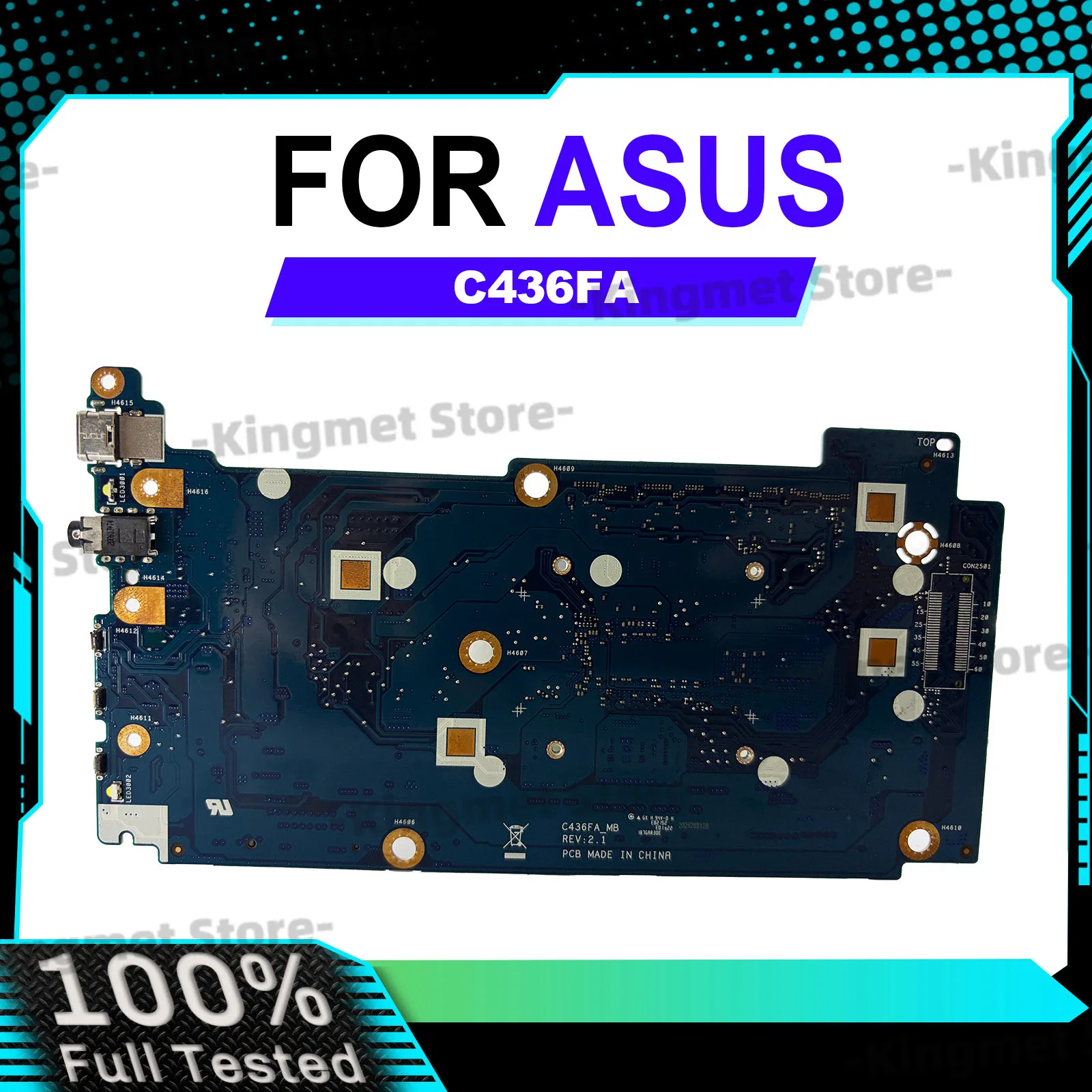 Placa-mãe C436FA para Notebook ASUS Chromebook C436F C436FA com Processador de 10ª Geração I3 I5 I7 100% testada OK envio rápido