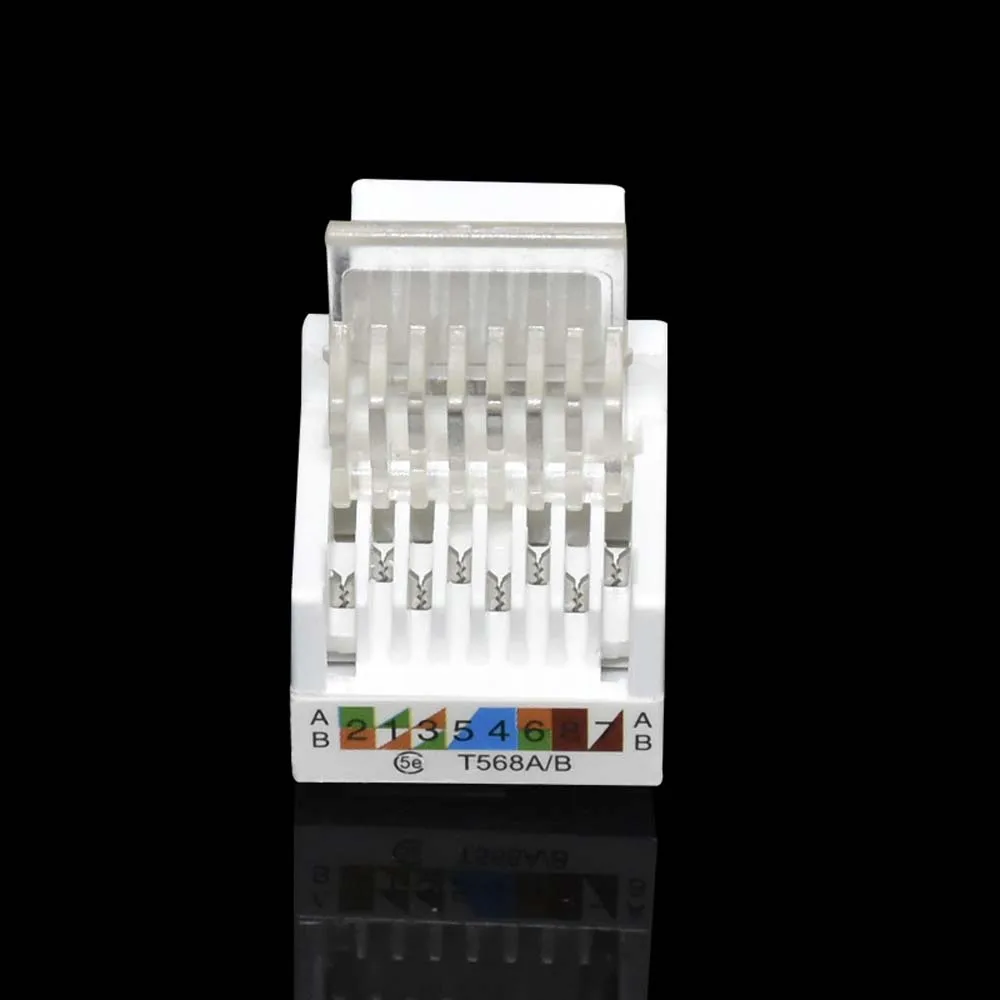 

FOR AMP 5pcs Connectors Computer Outlet Cable adapter Plug Network Module Ethernet Cable RJ45 Connector Information Socket