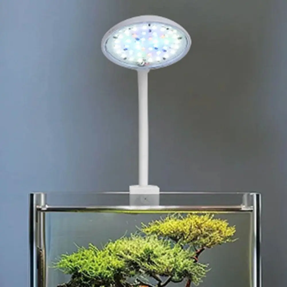 

Mini Fish Tank Clip Lamp 360-Degree Rotation Energy Saving LED Aquarium Light Anti-splash Water Plastic Aquarium Plant Light