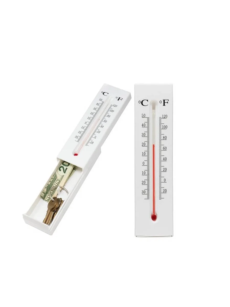 Thermometer decoration  hidden key  household outdoor dry and wet thermometer  plastic wall mounted thermometer