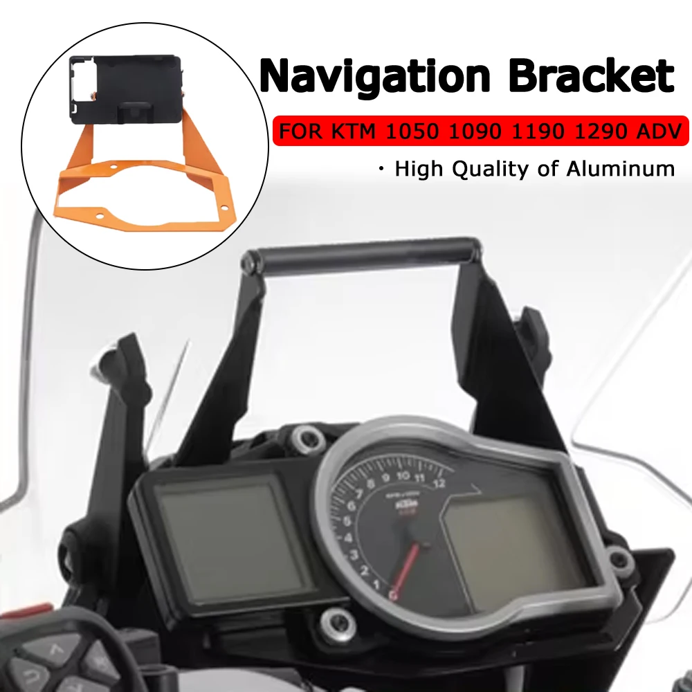 

New for 1050 1090 1190 Adventure ADV R Motorcycle Instrument GPS Mount Mounting Adapter Holder Bracket Orange/Black