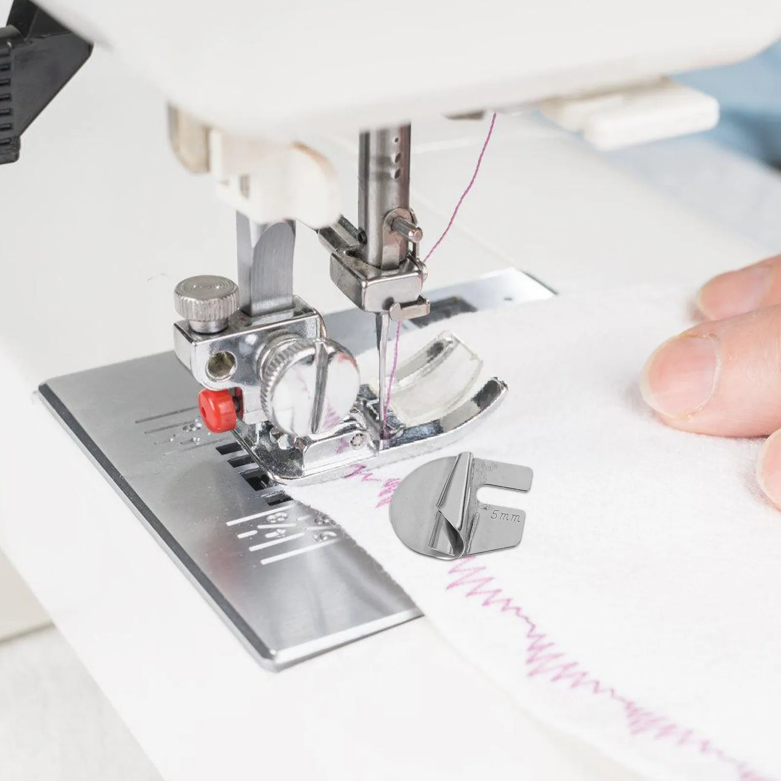 

8Pcs Steel Sewing Machine Binder Rolled Hem Foot Professional Seamer Accessory for Quilting Sewing Edge Alignment Binding