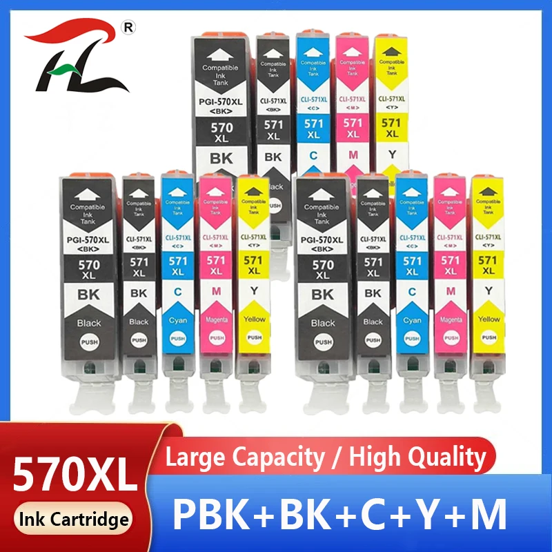 

15X Compatible For Canon 570XL PGI-570 ink cartridge PGI570 CLI571 PGI570XL PIXMA MG5750 MG5751 MG5752 MG5753 MG6850 printer