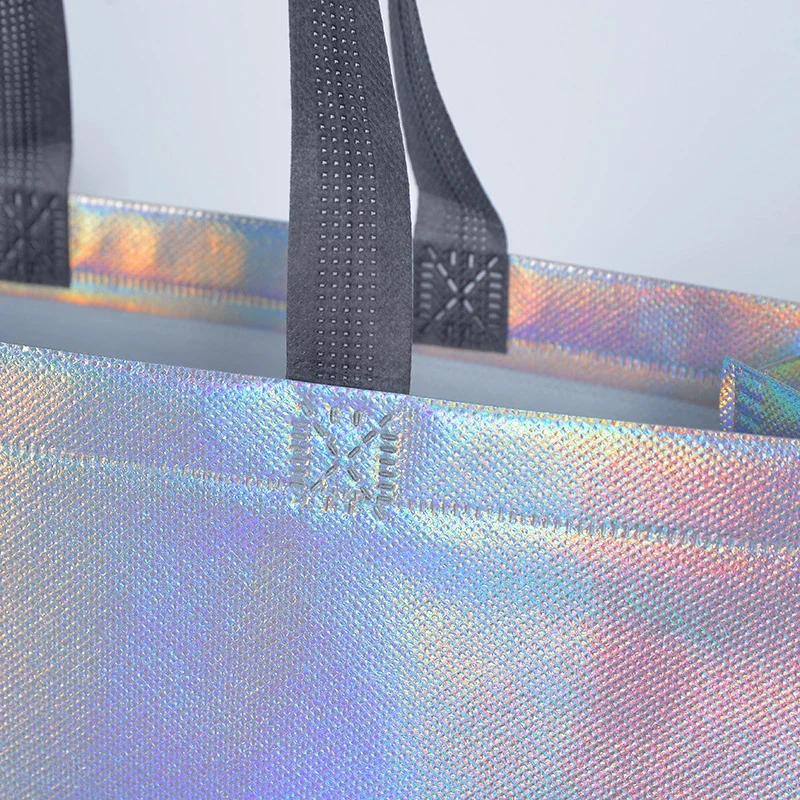 1/5/10 шт. серебряные многоразовые подарочные сумки для покупок, продуктовые сумки, применяются к подружкам невесты, дня рождения, свадьбы, мальчишника, вечеринки