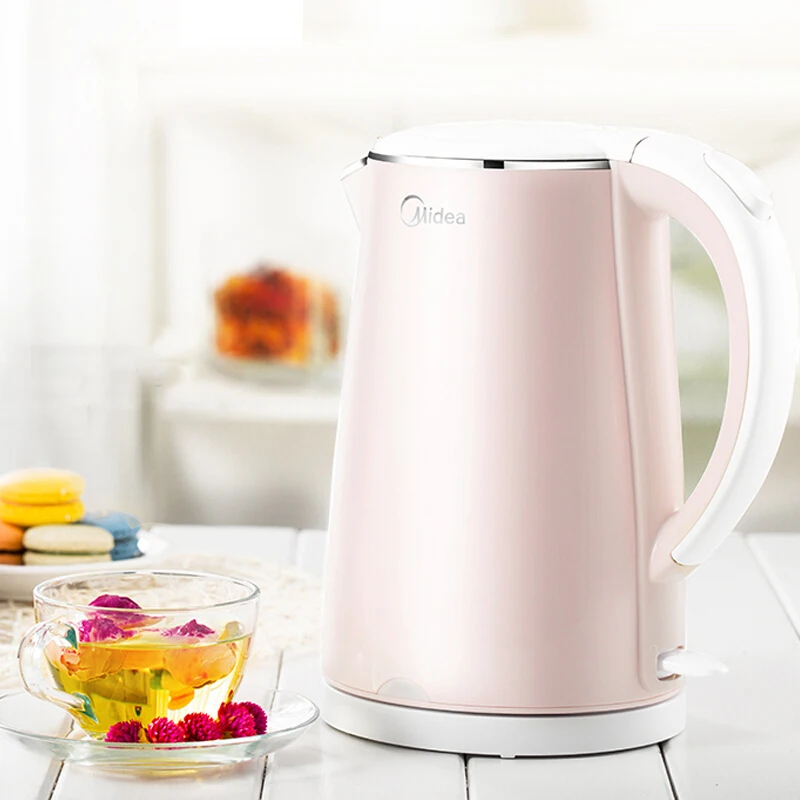 

Midea Electric Kettle Hot Kettle 304 Stainless Steel 1.7L Capacity Warm Kettle Boiling Kettle Intelligent Power Off 1500W