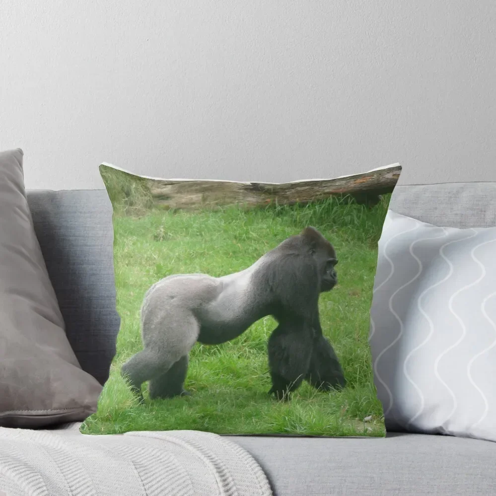 

Silverback Gorilla 004 Throw Pillow Pillow Case Christmas pillow pillowcase