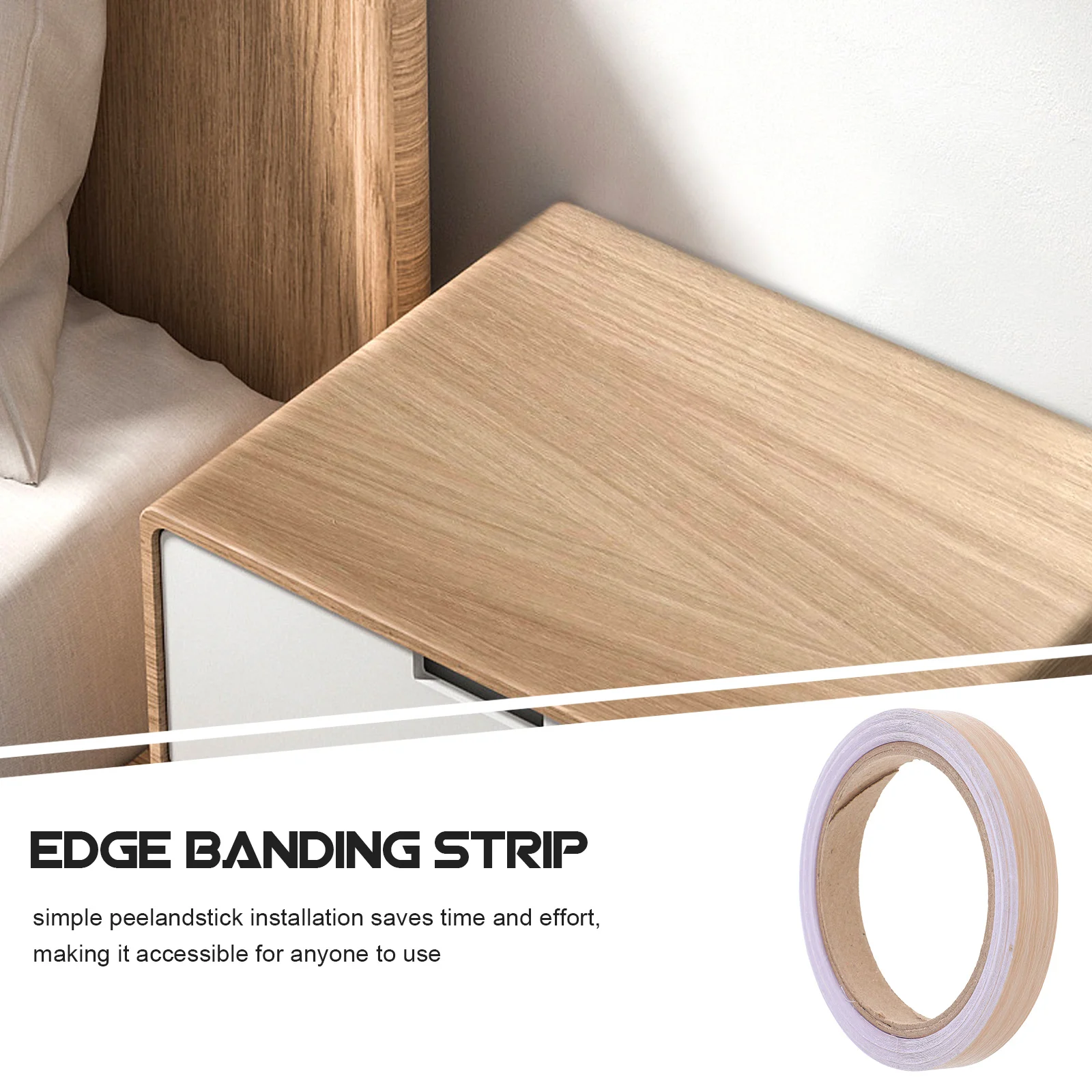 

2 Roll Wood Grain Edge Strip Banding for Table Strapping Cabinet Tape Pvc Tapes