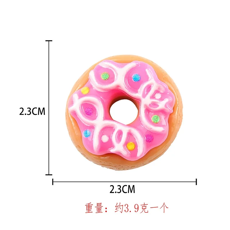 8 stücke Kawaii Neue Nette Mini Donut Flache Rückseite Harz Cabochons Scrapbooking DIY Schmuck Handwerk Dekoration Verzierungen Zubehör – Detail 6