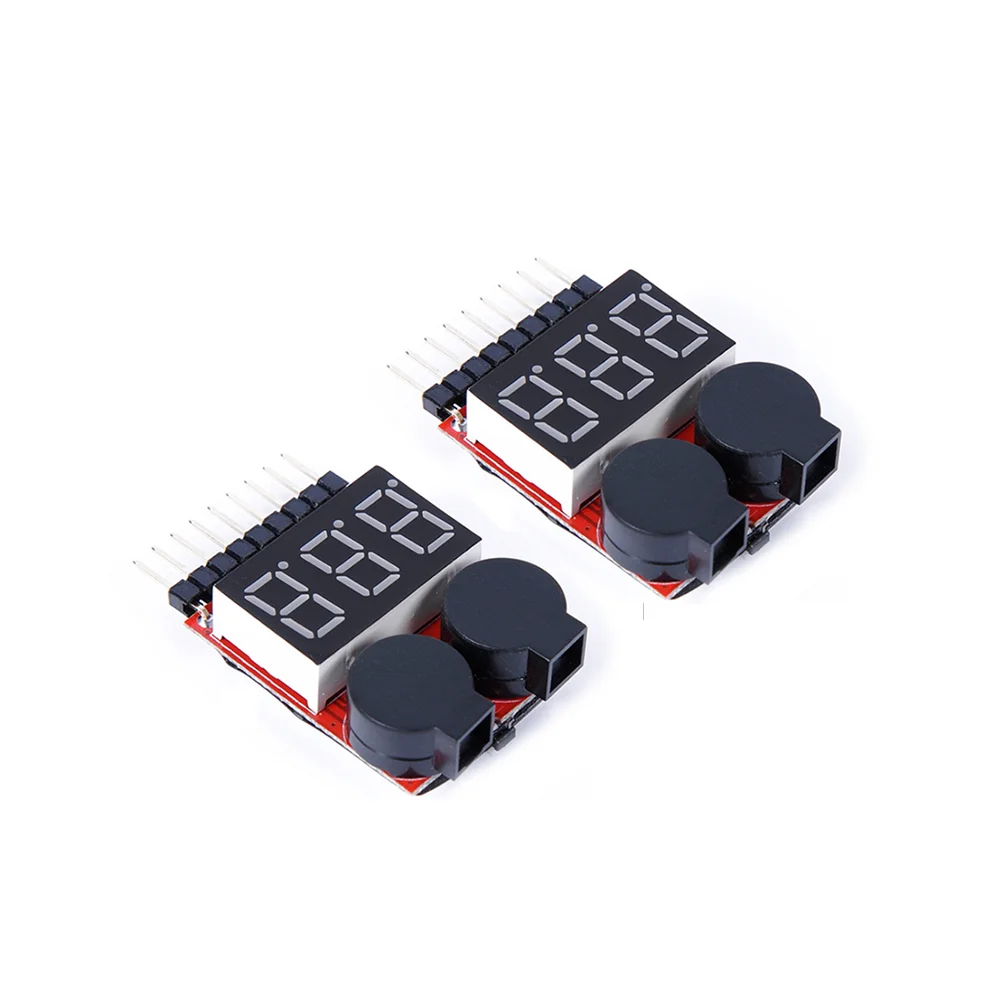 1 Buah 1-8S Tegangan Rendah Buzzer Alarm Suara Peringatan Checker Indikator Tegangan Baterai Tester dengan Tampilan Daya LED Piezo Buzzer