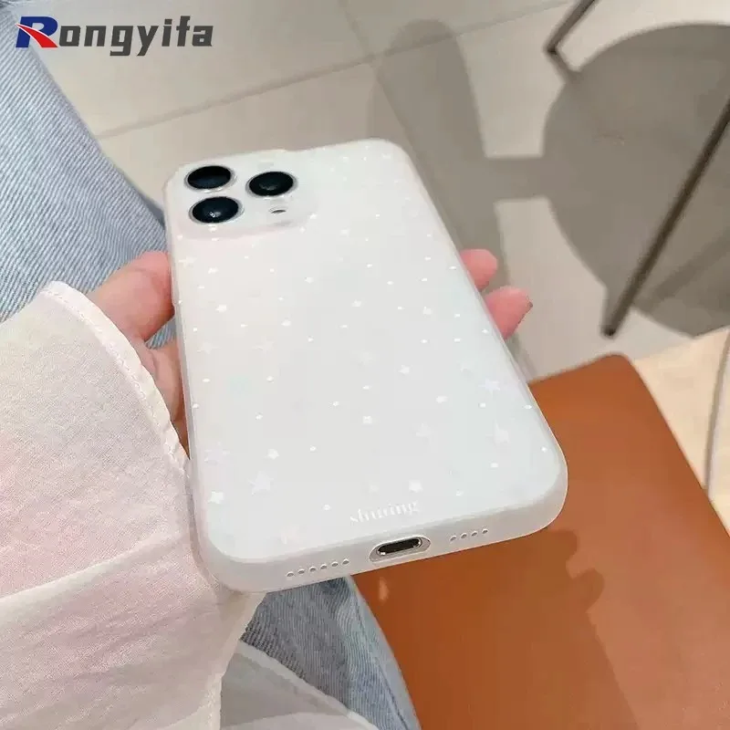 ل OnePlus 13 13T 12 11 10 Pro 9 9R 8 8T 7 ACE 5 3 3V 2 2V Pro Nord CE4 Lite جراب هاتف النجوم البيضاء الجليد الضباب لينة متجمد غطاء