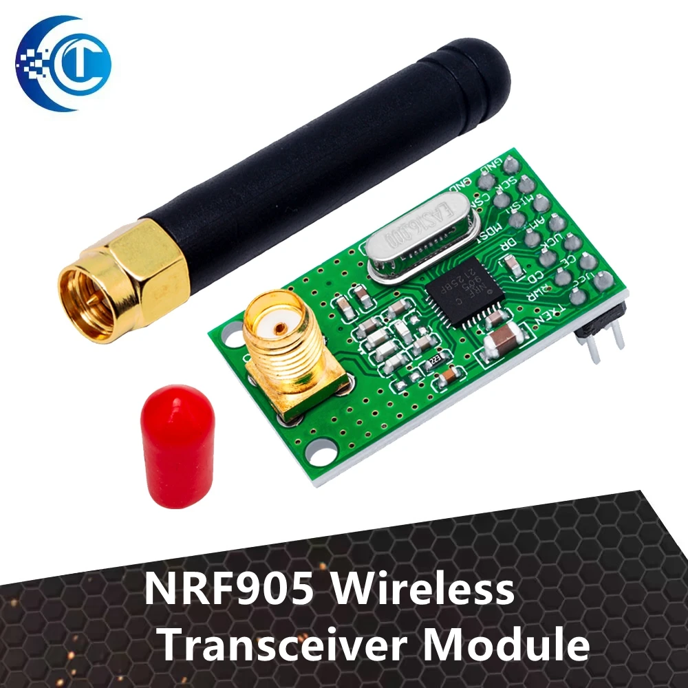 وحدة إرسال واستقبال لاسلكية NRF905-NF905SE مع هوائي، FSK/GMSK، طاقة منخفضة-433/868/915 ميجا هرتز لوحة إرسال واستقبال لاسلكية