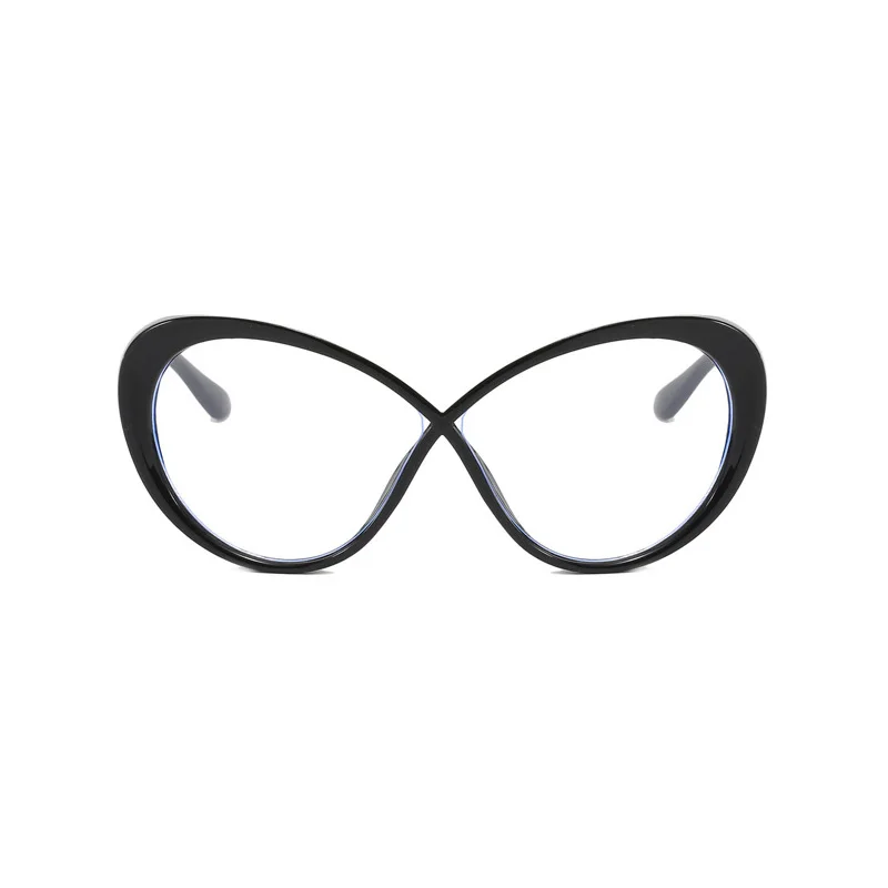 Shonemes Butterfly Glasses Frame Anti Blue Light Oversized Eyeglasses Optical Computer Eyewear Black Brow Tortoise for Women